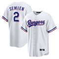 BIPIHUC T.Rangers #2 Marcus Semien Player White Replica Game Stitched Jerseys