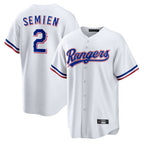 BIPIHUC T.Rangers #2 Marcus Semien Player White Replica Game Stitched Jerseys