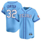 BIPIHUC T.Rangers #32 Evan Carter Player Blue 2026 City Connect Premier Stitched Jerseys