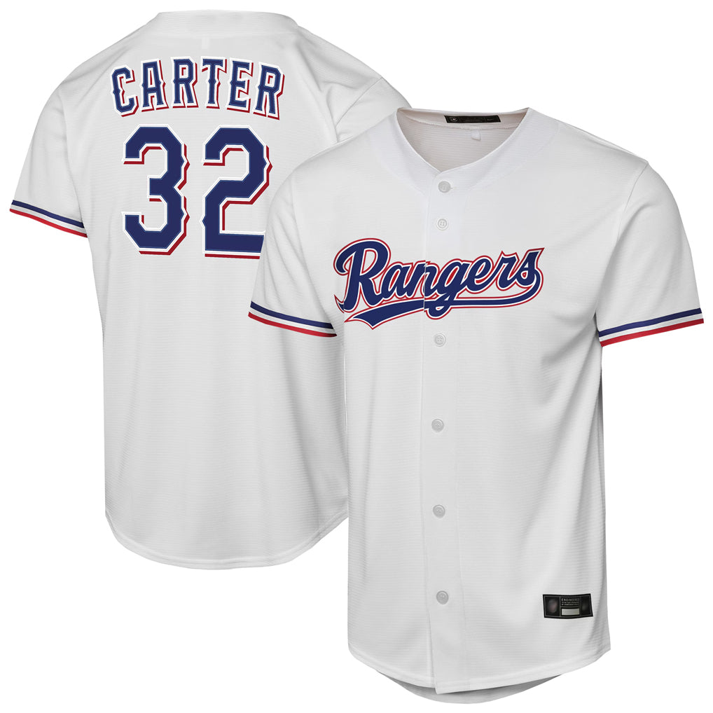 BIPIHUC T.Rangers #32 Evan Carter Player White Home Replica Stitched Jerseys