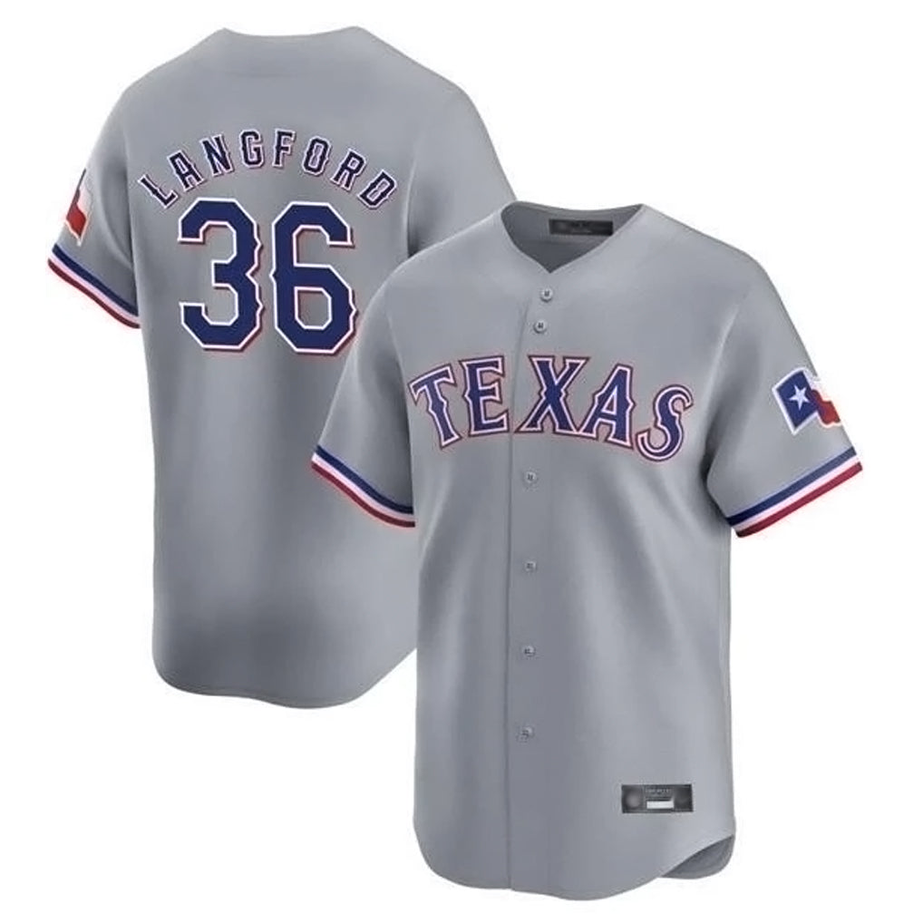BIPIHUC T.Rangers #36 Wyatt Langford Player Gray Home Limited Stitched Jerseys