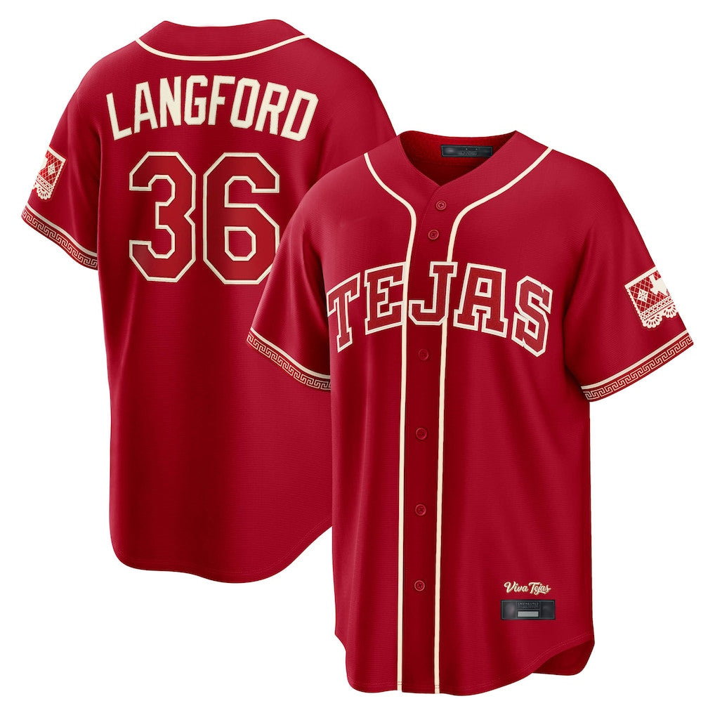 BIPIHUC T.Rangers #36 Wyatt Langford Player Red 2026 City Connect Limited Stitched Jerseys