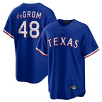 BIPIHUC T.Rangers #48 Jacob deGrom Player Royal Home Game Stitched Jerseys