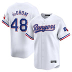BIPIHUC T.Rangers #48 Jacob deGrom Player White Home Limited Stitched Jerseys