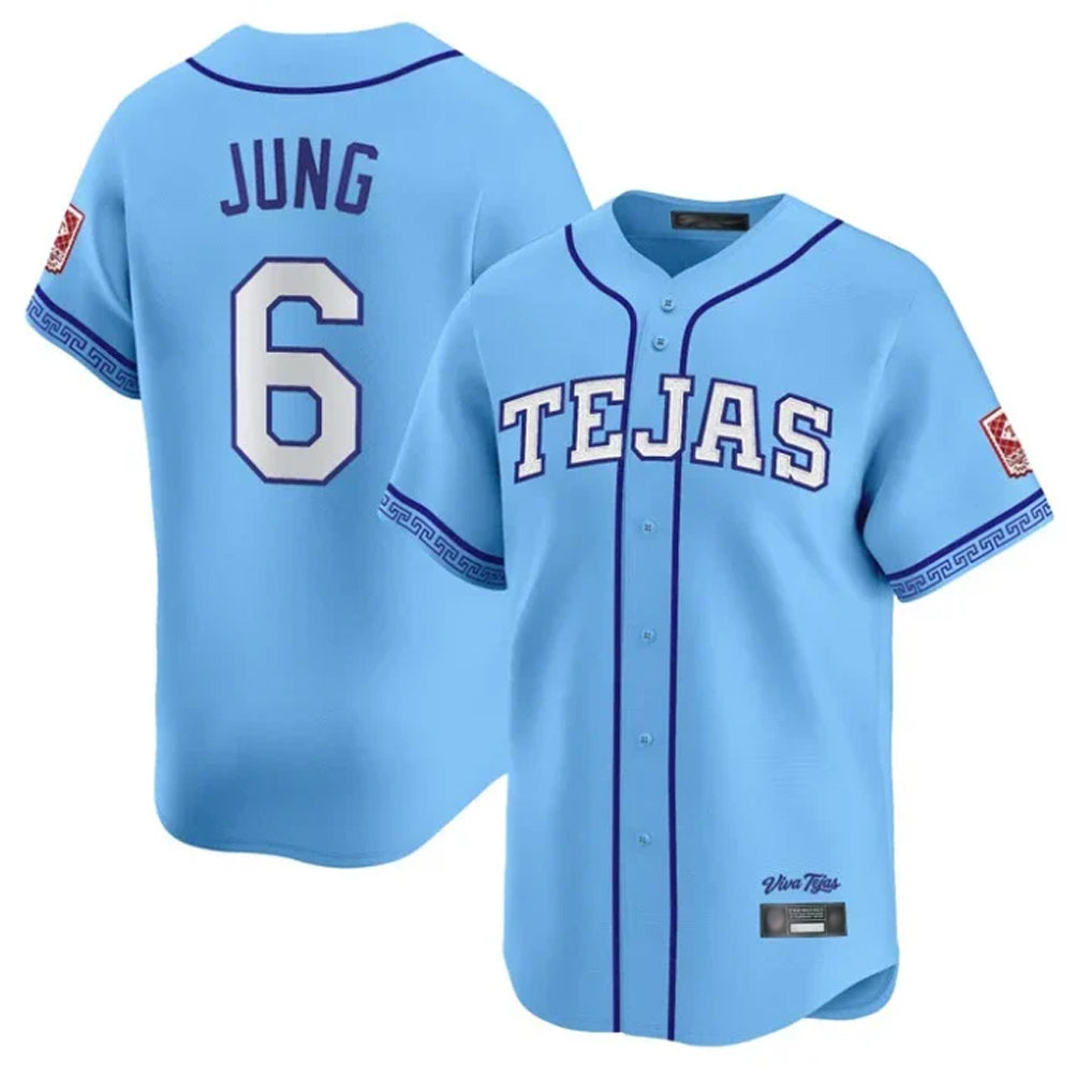 BIPIHUC T.Rangers #6 Josh Jung Player Light Blue 2026 City Connect Limited Stitched Jerseys