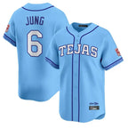 BIPIHUC T.Rangers #6 Josh Jung Player Light Blue 2026 City Connect Limited Stitched Jerseys