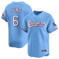 BIPIHUC T.Rangers #6 Josh Jung Player Light Blue Limited Home Stitched Jerseys