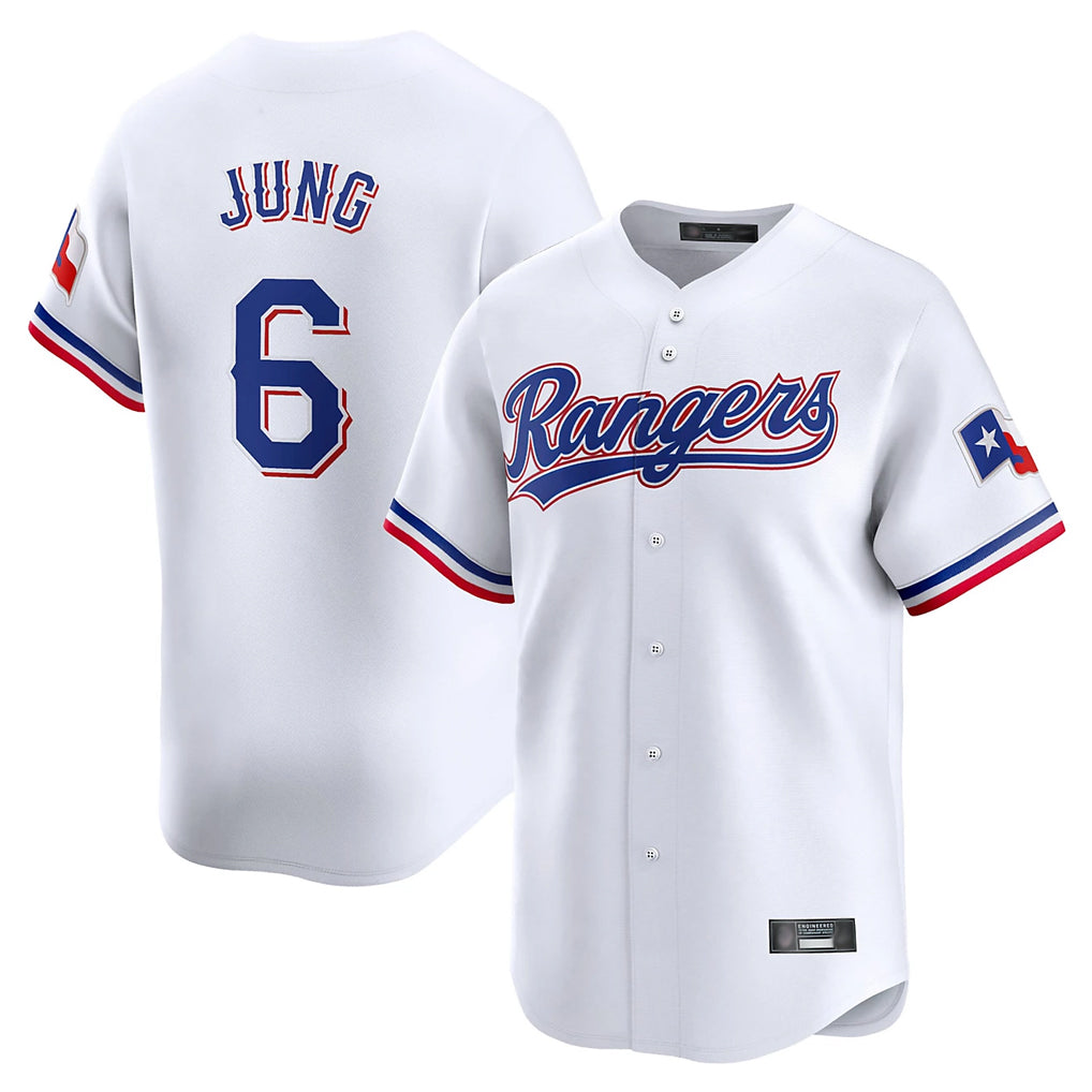 BIPIHUC T.Rangers #6 Josh Jung Player White&Blue Home Limited Stitched Jerseys