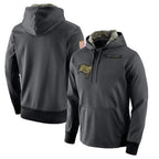 BIPIHUC TB.Buccaneers  Blank Player Gray Salute to Service Sideline Performance Pullover Hoodies Home Game Stitched Jerseys