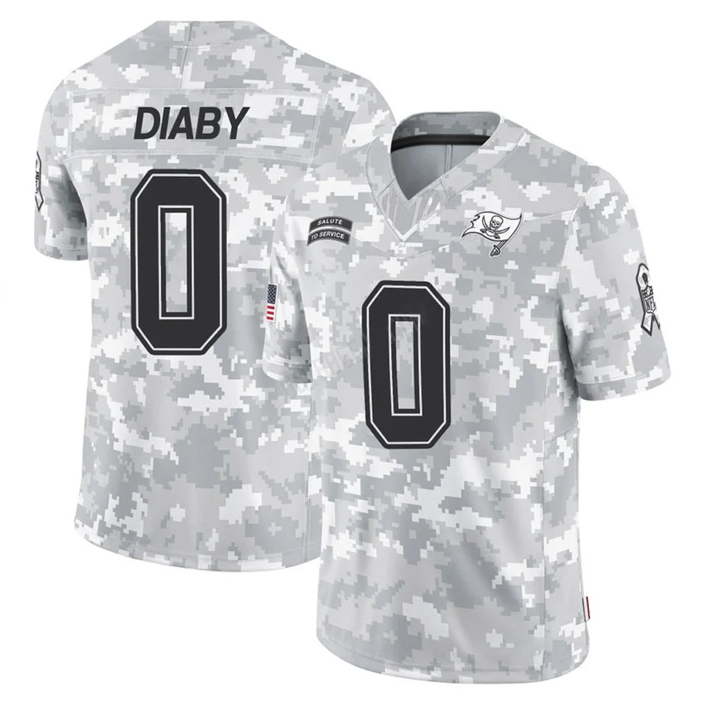 BIPIHUC TB.Buccaneers #0 Yaya Diaby Player Arctic Camo Limited Salute To Service Home Game Stitched Jerseys