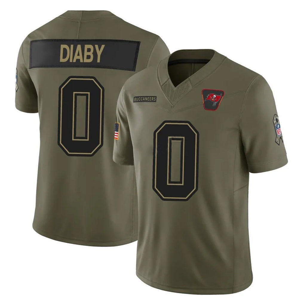 BIPIHUC TB.Buccaneers #0 Yaya Diaby Player Olive 2025 Salute To Service Limited Home Game Stitched Jerseys