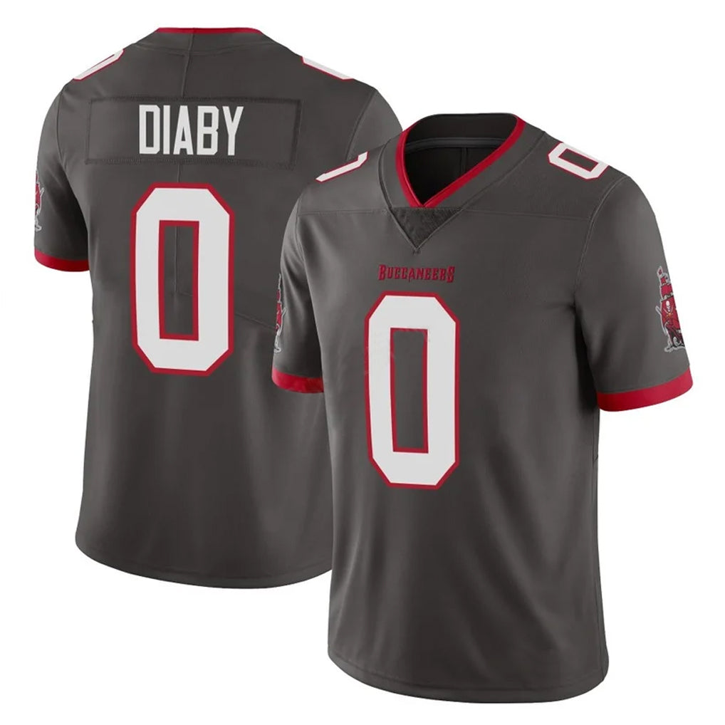 BIPIHUC TB.Buccaneers #0 Yaya Diaby Player Pewter Limited Alternate Vapor Home Game Stitched Jerseys