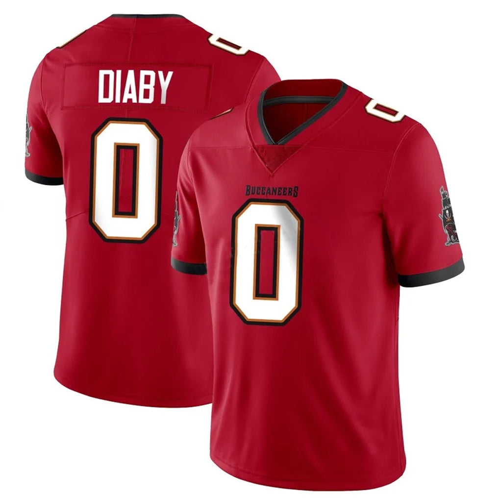 BIPIHUC TB.Buccaneers #0 Yaya Diaby Player Red Limited Vapor F.U.S.E. Home Game Stitched Jerseys