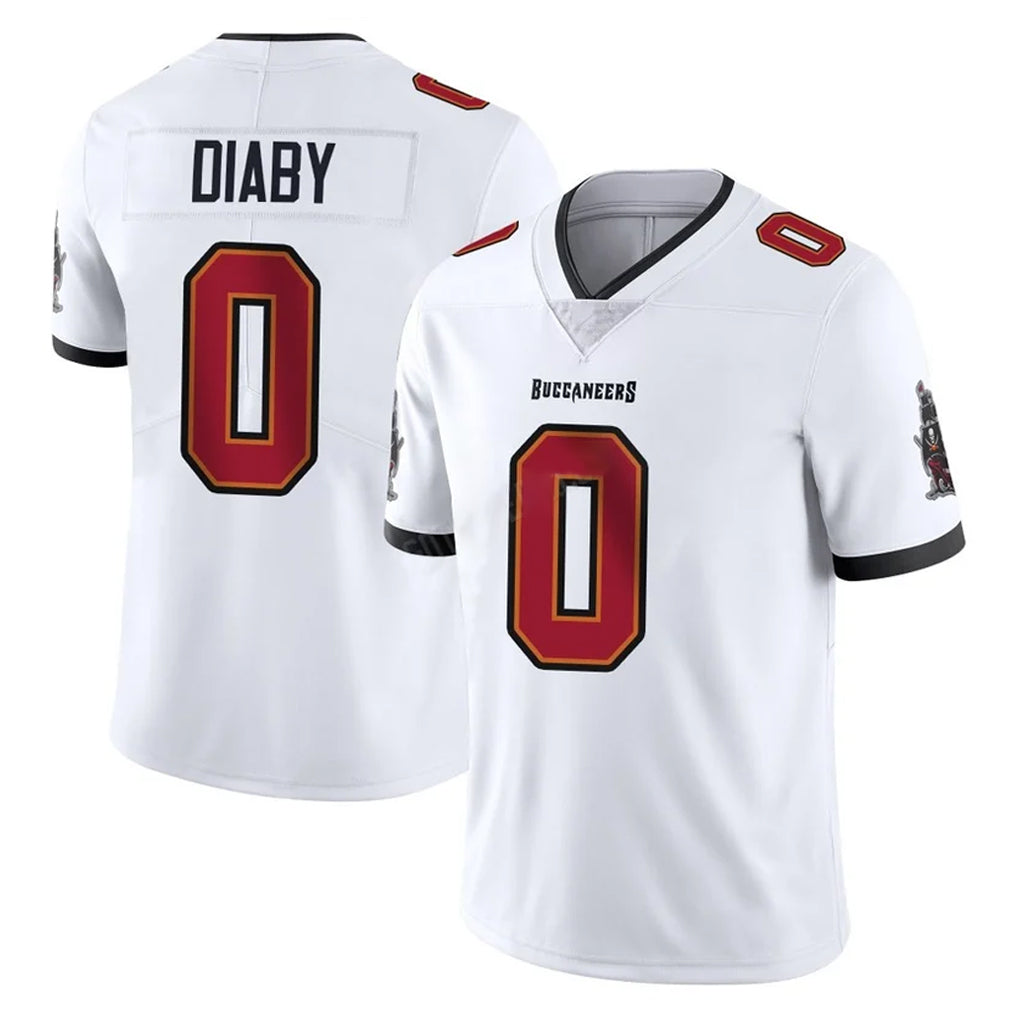 BIPIHUC TB.Buccaneers #0 Yaya Diaby Player White Limited Vapor Untouchable Home Game Stitched Jerseys