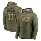 BIPIHUC TB.Buccaneers #11 Jalen McMillan Player Olive Salute to Service Pullover Hoodie Home Game Stitched Jerseys