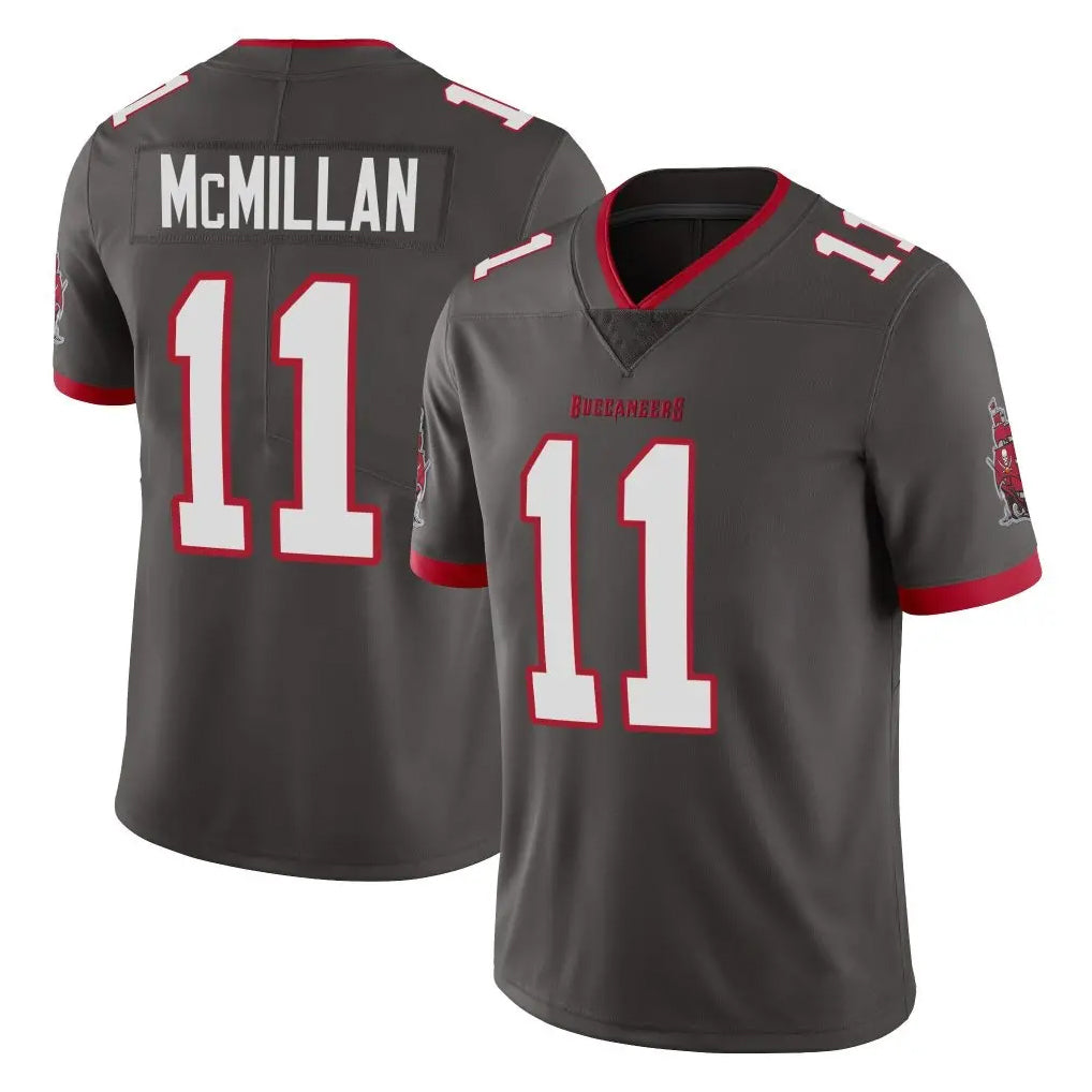 BIPIHUC TB.Buccaneers #11 Jalen McMillan Player Pewter Limited Alternate Vapor Home Game Stitched Jerseys