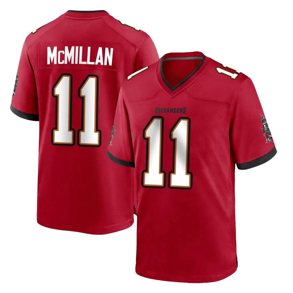 BIPIHUC TB.Buccaneers #11 Jalen McMillan Player Red Home Game Stitched Jerseys
