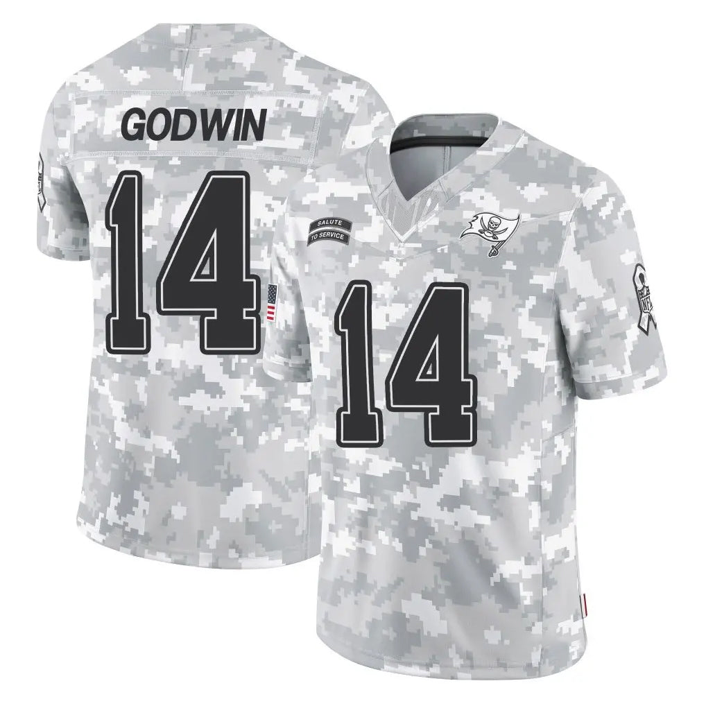 BIPIHUC TB.Buccaneers #14 Chris Godwin Jr. Player Arctic Camo Limited Salute To Service Home Game Stitched Jerseys