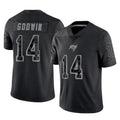BIPIHUC TB.Buccaneers #14 Chris Godwin Jr. Player Black Reflective Limited Home Game Stitched Jerseys