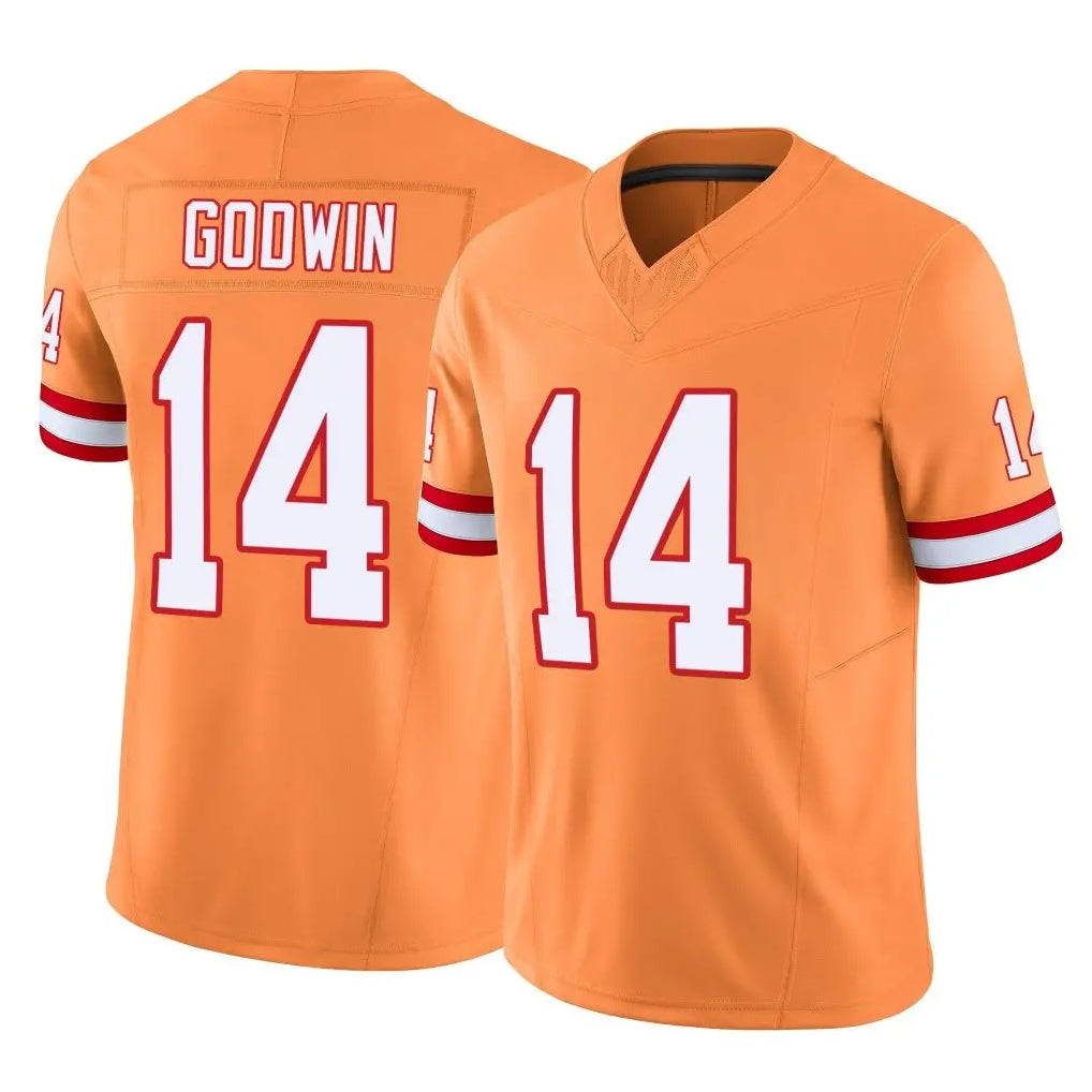 BIPIHUC TB.Buccaneers #14 Chris Godwin Jr. Player Orange Limited Vapor F.U.S.E. Home Game Stitched Jerseys