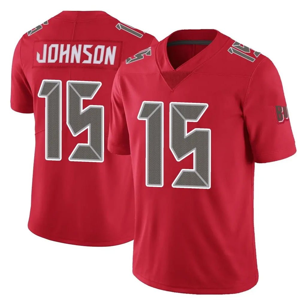 BIPIHUC TB.Buccaneers #15 Tez Johnson Player Red Limited Color Rush Home Game Stitched Jerseys