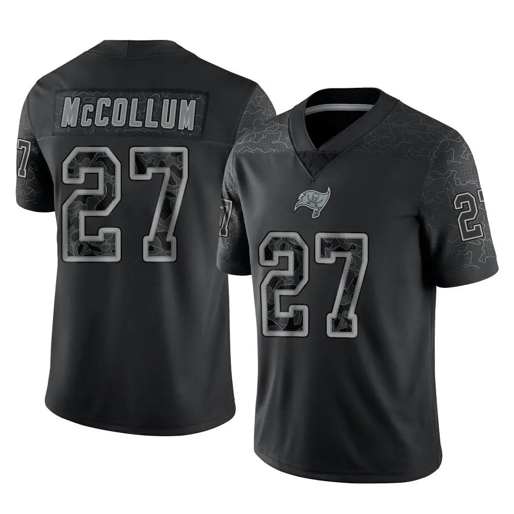 BIPIHUC TB.Buccaneers #27 Zyon McCollum Player Black Reflective Limited Home Game Stitched Jerseys