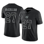 BIPIHUC TB.Buccaneers #27 Zyon McCollum Player Black Reflective Limited Home Game Stitched Jerseys