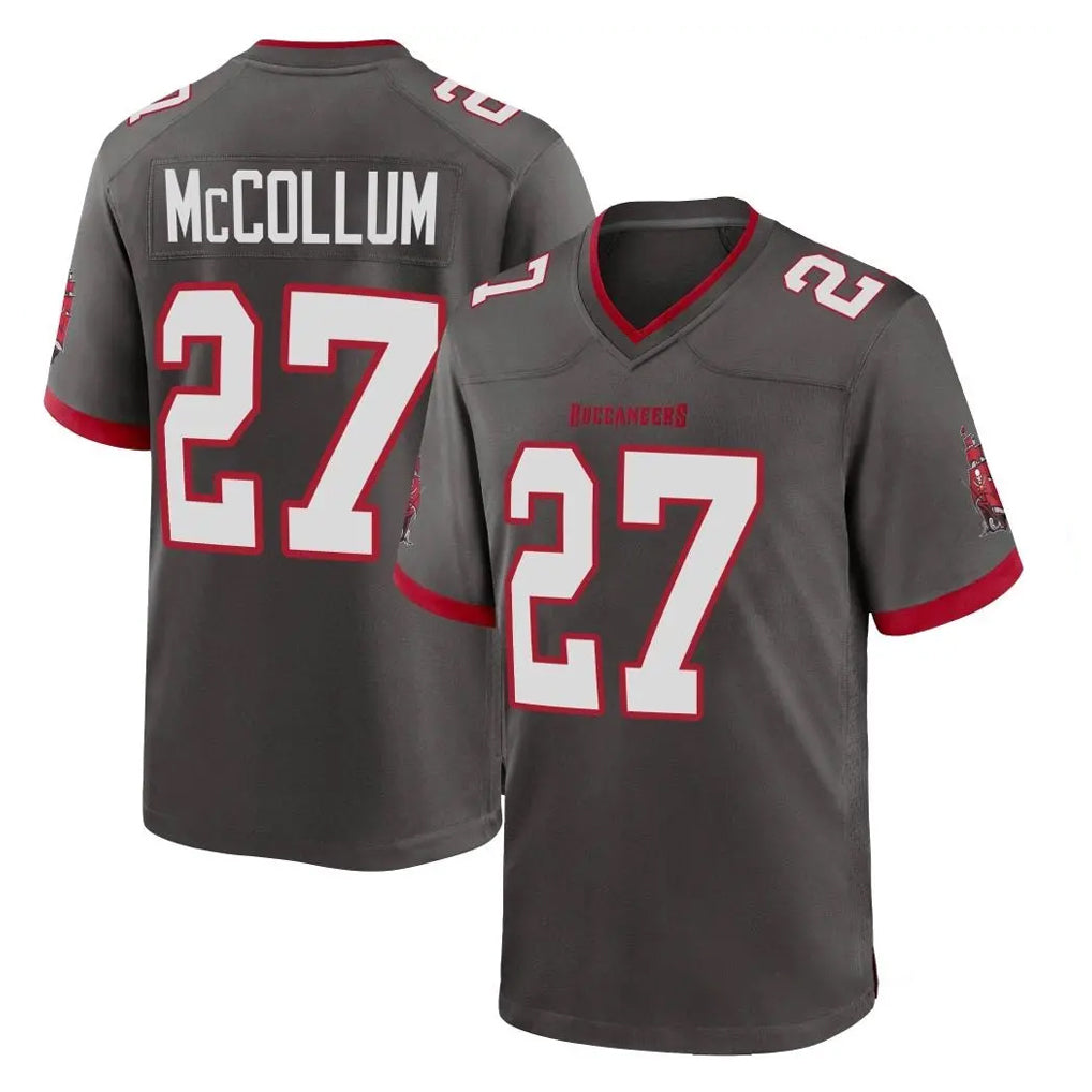 BIPIHUC TB.Buccaneers #27 Zyon McCollum Player Pewter Alternate Home Game Stitched Jerseys