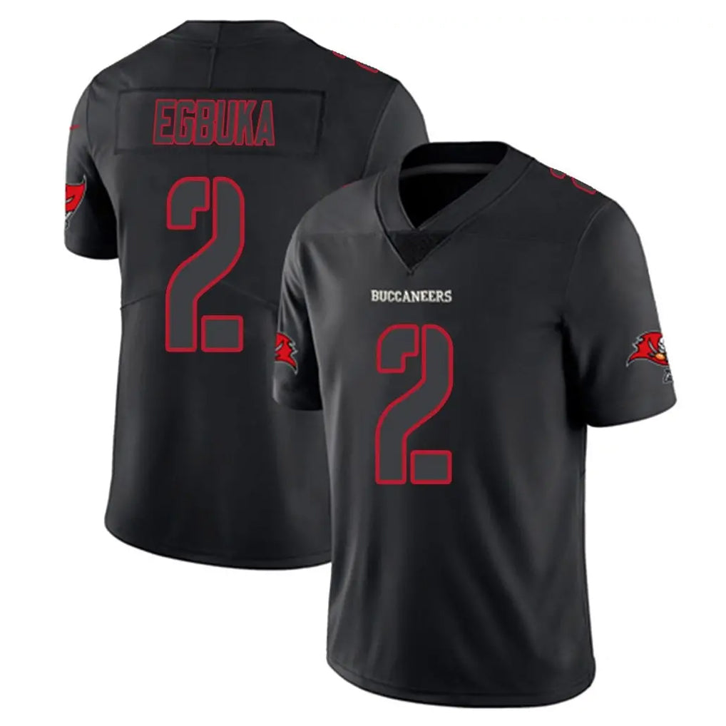BIPIHUC TB.Buccaneers #2 Emeka Egbuka Player Black Impact Limited Home Game Stitched Jerseys