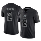 BIPIHUC TB.Buccaneers #2 Emeka Egbuka Player Black Reflective Limited Home Game Stitched Jerseys