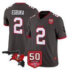 BIPIHUC TB.Buccaneers #2 Emeka Egbuka Player Pewter Limited 2026 Season Vapor F.U.S.E. Home Game Stitched Jerseys