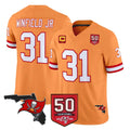 BIPIHUC TB.Buccaneers #31 Antoine Winfield Jr. Player Orange 50th Season Vapor Limited Home Game Stitched Jerseys