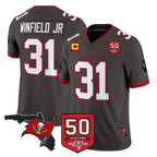 BIPIHUC TB.Buccaneers #31 Antoine Winfield Jr. Player Pewter Limited 2026 Season Vapor F.U.S.E. Home Game Stitched Jerseys