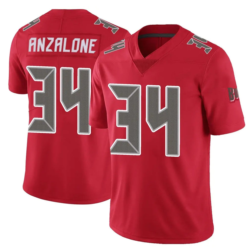 BIPIHUC TB.Buccaneers #34 Alex Anzalone Player Red Limited Color Rush Home Game Stitched Jerseys