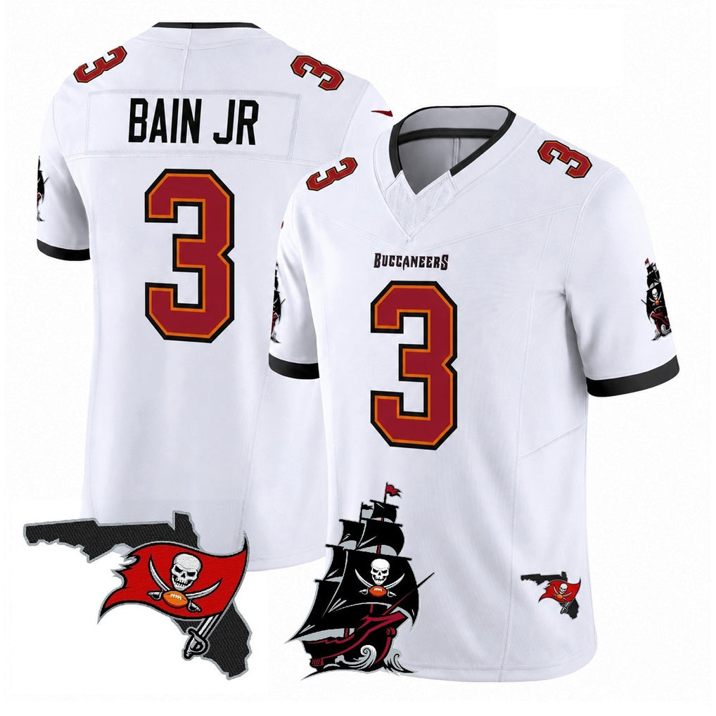 BIPIHUC TB.Buccaneers #3 Rueben Bain Jr. Player White Limited 2026 Season Vapor F.U.S.E. Home Game Stitched Jerseys