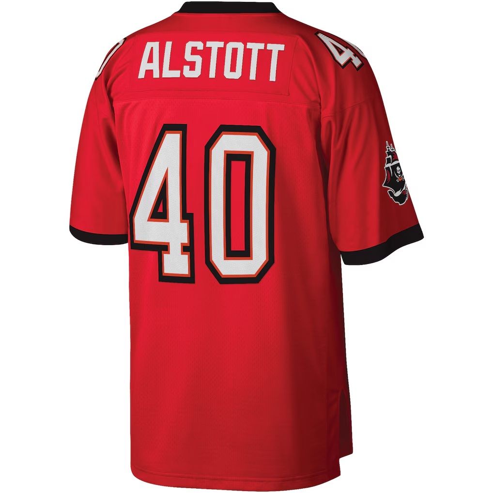 BIPIHUC TB.Buccaneers #40 Mike Alstott Mitchell & Ness Red Legacy Replica Stitched Puhic Jersey