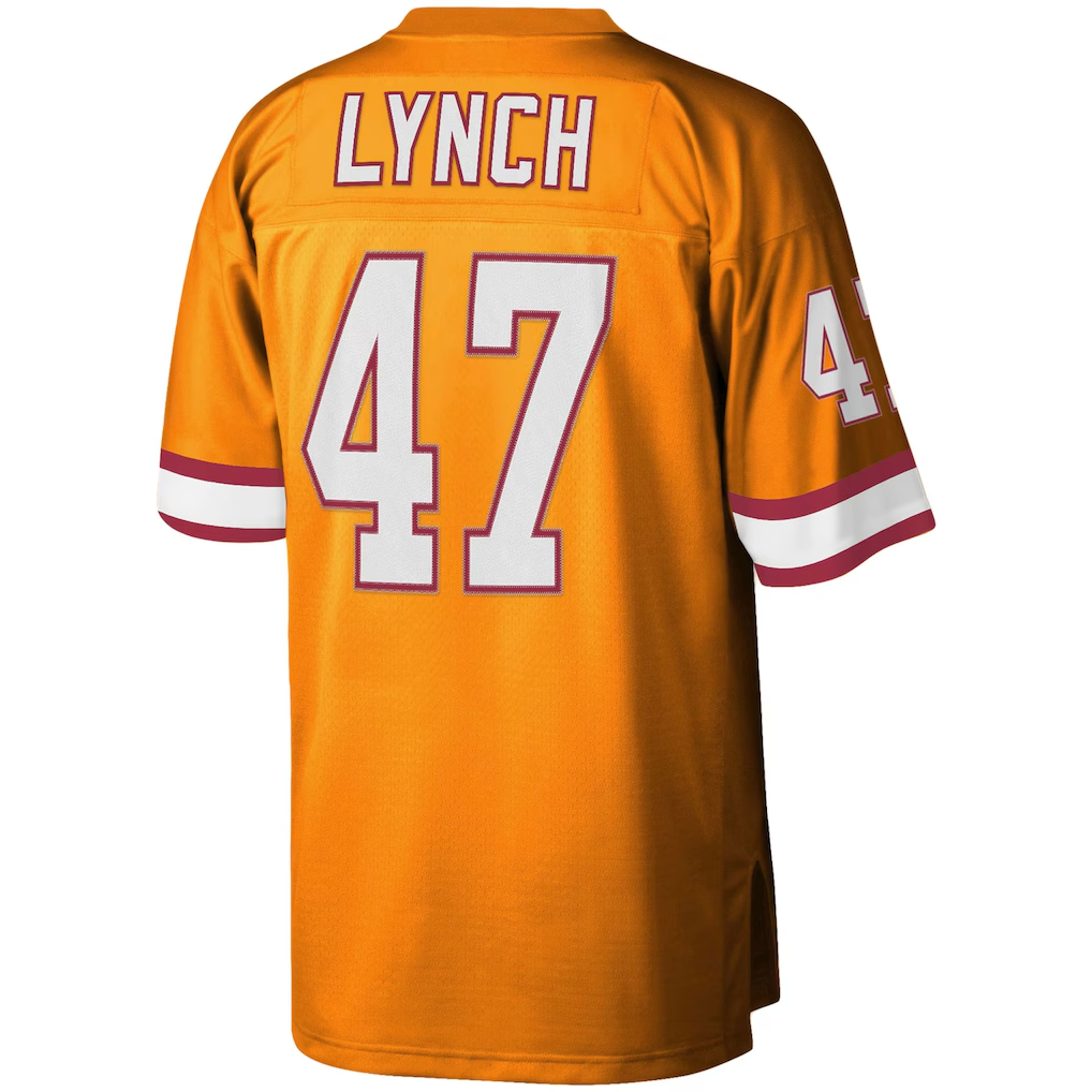 BIPIHUC TB.Buccaneers #47 John Lynch Mitchell & Ness Orange Big & Tall 1995 Legacy Retired Player Jersey
