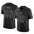 BIPIHUC TB.Buccaneers #50 Vita Vea Player Black Reflective Limited Home Game Stitched Jerseys