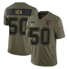 BIPIHUC TB.Buccaneers #50 Vita Vea Player Olive 2025 Salute To Service Limited Home Game Stitched Jerseys