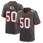 BIPIHUC TB.Buccaneers #50 Vita Vea Player Pewter Alternate Home Game Stitched Jerseys