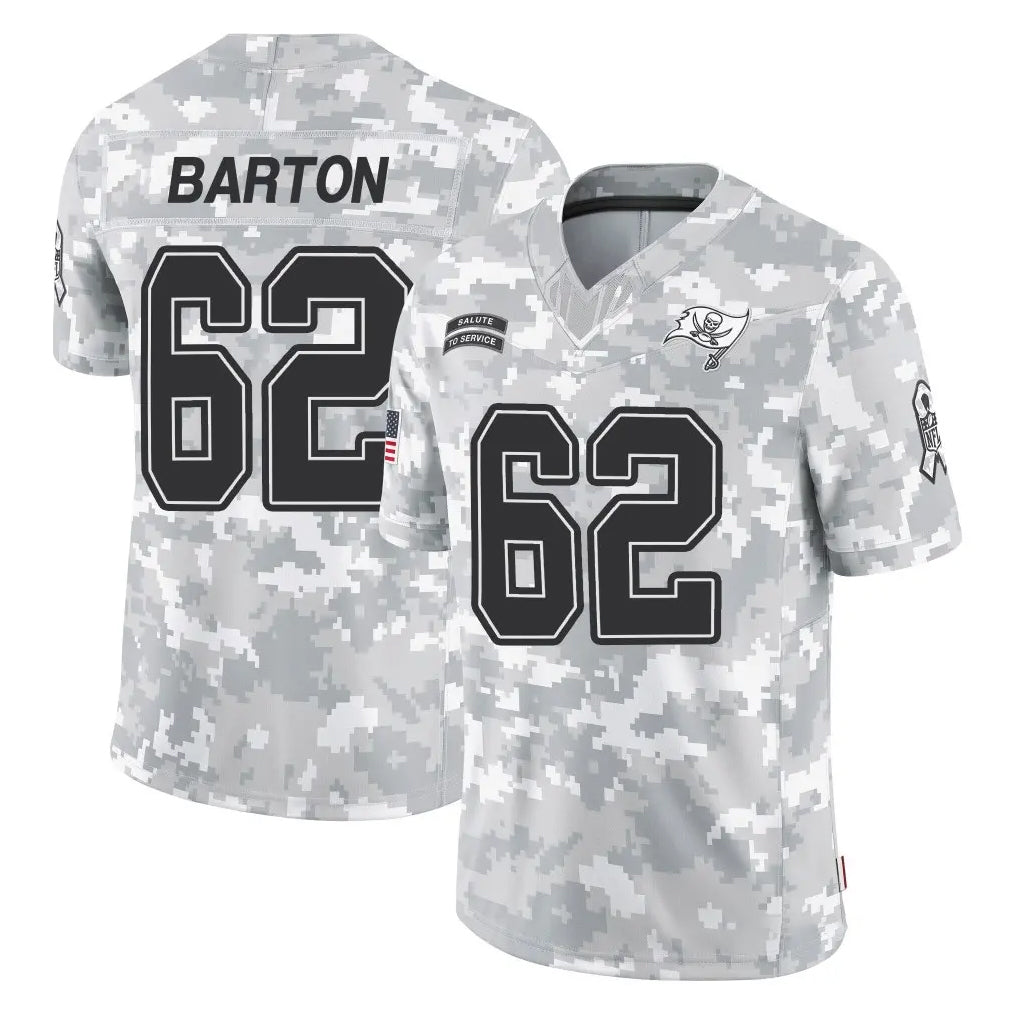 BIPIHUC TB.Buccaneers #62 Graham Barton Player Arctic Camo Limited Salute To Service Home Game Stitched Jerseys