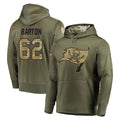 BIPIHUC TB.Buccaneers #62 Graham Barton Player Olive Salute to Service Pullover Hoodie Home Game Stitched Jerseys