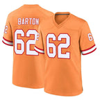 BIPIHUC TB.Buccaneers #62 Graham Barton Player Orange Throwback Home Game Stitched Jerseys