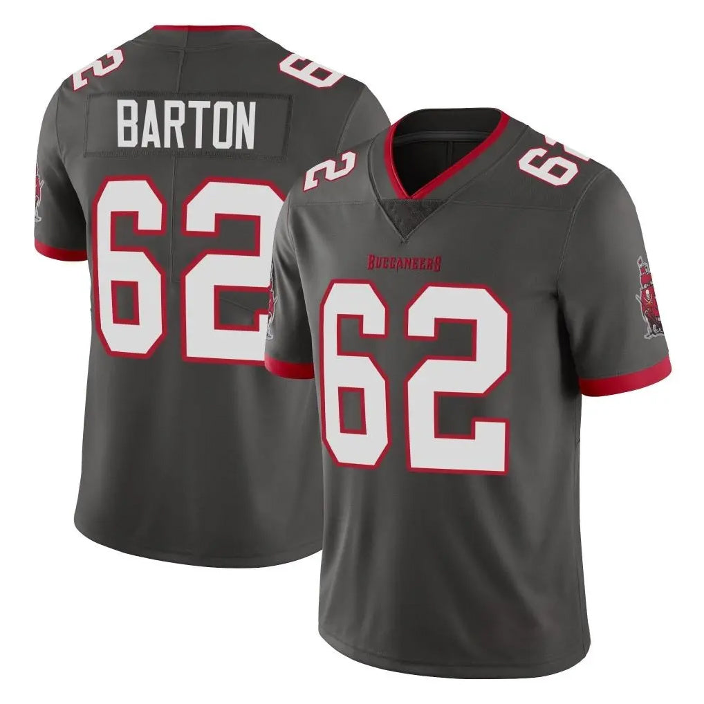 BIPIHUC TB.Buccaneers #62 Graham Barton Player Pewter Limited Alternate Vapor Home Game Stitched Jerseys
