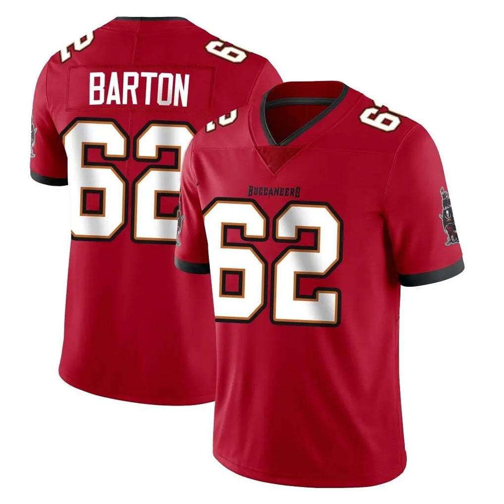 BIPIHUC TB.Buccaneers #62 Graham Barton Player Red Limited Vapor Home Game Stitched Jerseys