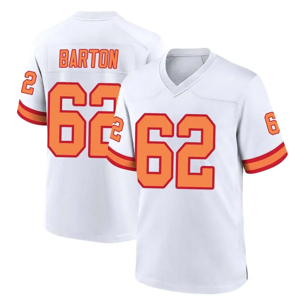BIPIHUC TB.Buccaneers #62 Graham Barton Player White '76 Home Game Stitched Jerseys