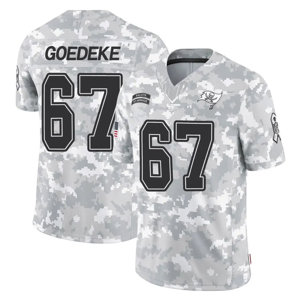 BIPIHUC TB.Buccaneers #67 Luke Goedeke Player Arctic Camo Limited Salute To Service Home Game Stitched Jerseys
