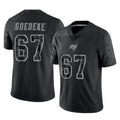 BIPIHUC TB.Buccaneers #67 Luke Goedeke Player Black Reflective Limited Home Game Stitched Jerseys