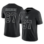 BIPIHUC TB.Buccaneers #67 Luke Goedeke Player Black Reflective Limited Home Game Stitched Jerseys