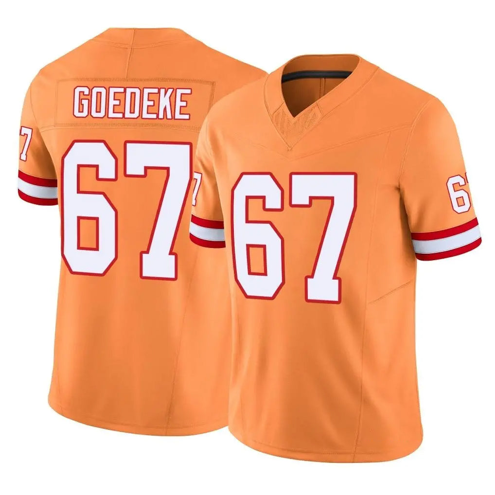 BIPIHUC TB.Buccaneers #67 Luke Goedeke Player Orange Limited Vapor F.U.S.E. Home Game Stitched Jerseys